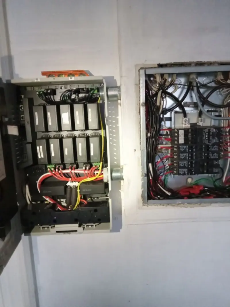 Electrical panel upgrade completed for Security Camera Wiring in Goldenrod